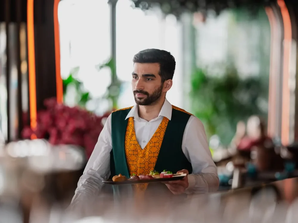 Elegáns felszolgálás egy rendezvényen