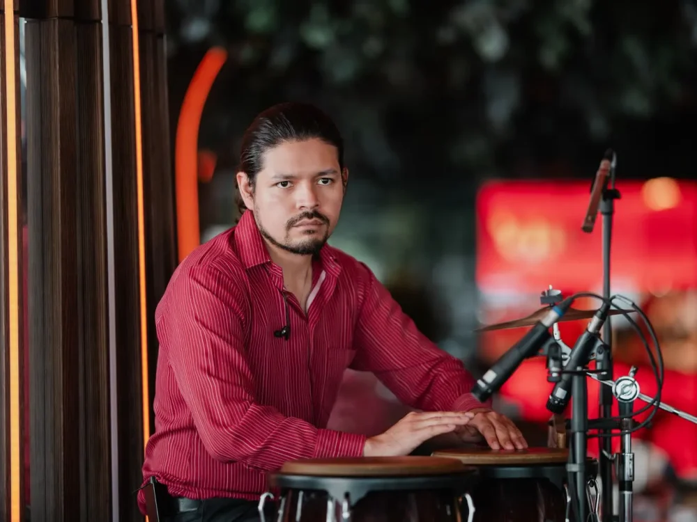 Ütőhangszeres produkció egy rendezvényen